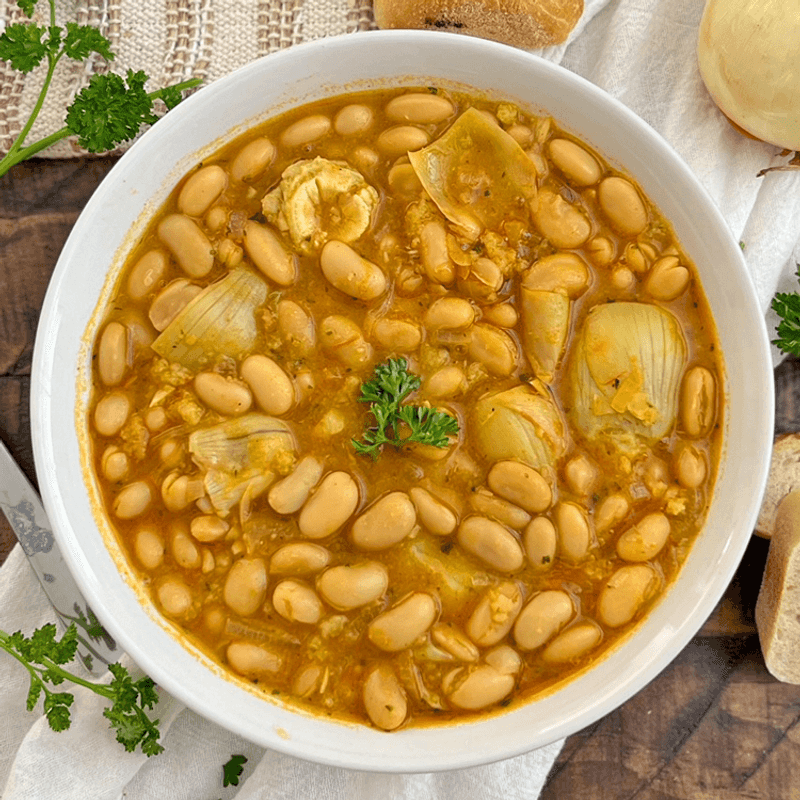 Slow-Cooker Artichoke & White Bean Soup