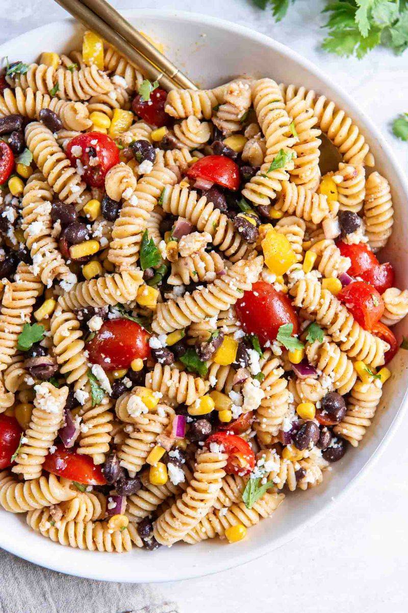 Spicy Southwest Black Bean Pasta Salad