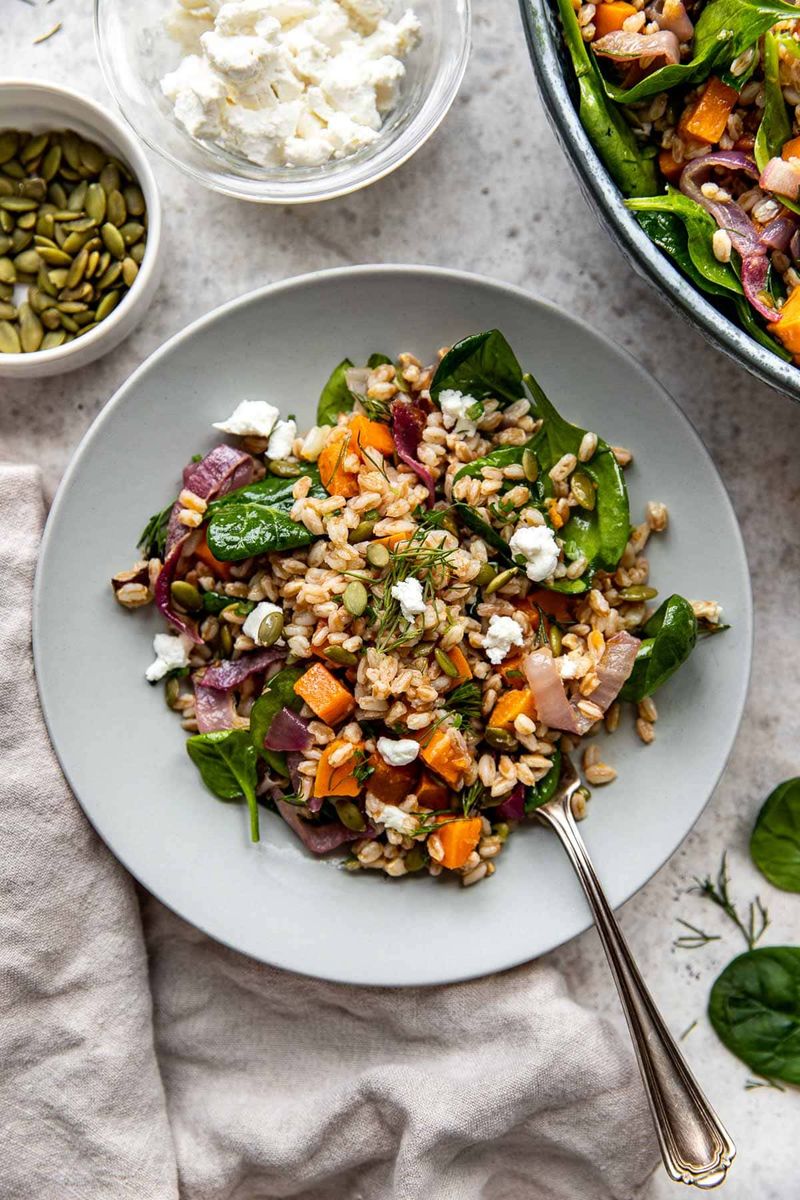 Roasted Vegetable And Farro Medley