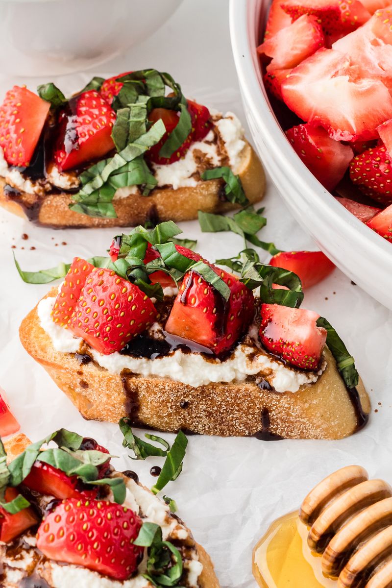 Strawberry Basil Bruschetta