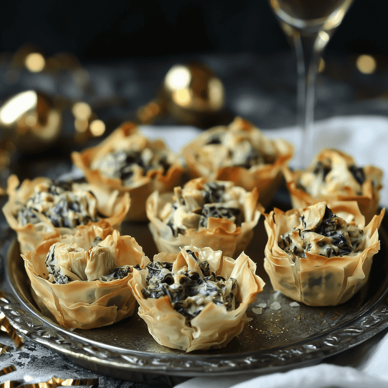 Spinach Artichoke Phyllo Cups