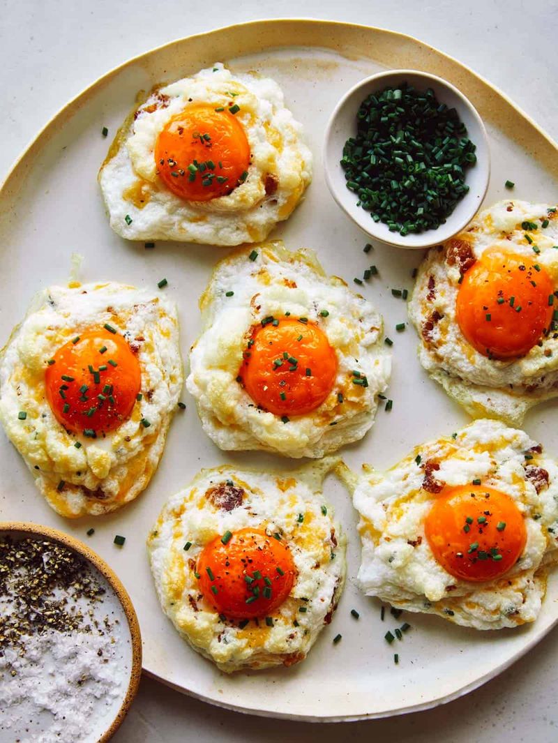 Cloud Eggs On Spinach