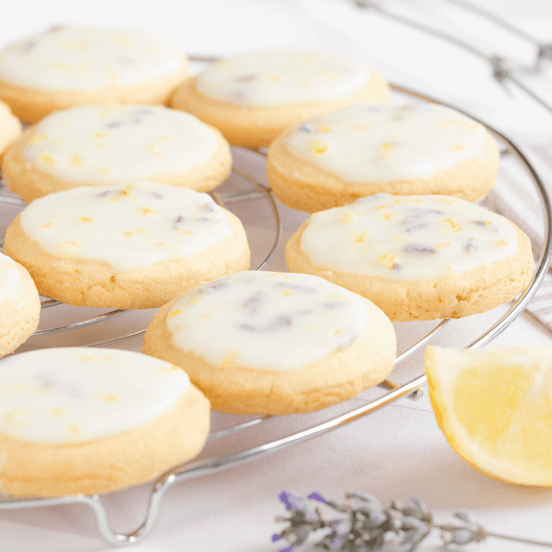 Calming Chamomile Lavender Shortbread Cookies