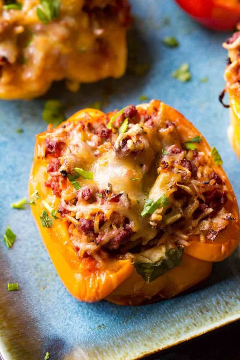 Smoked Stuffed Bell Peppers