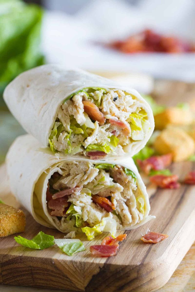 Chicken Caesar Salad Wraps