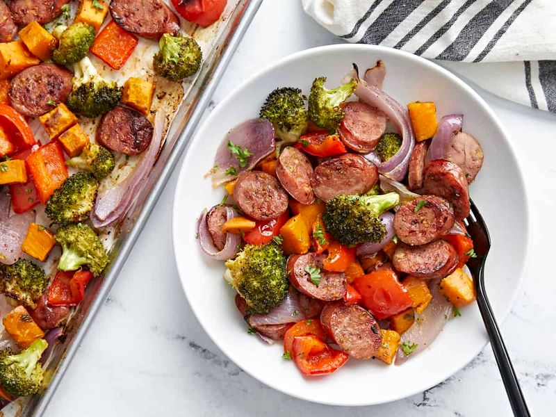 Sheet Pan Sausage And Veggies
