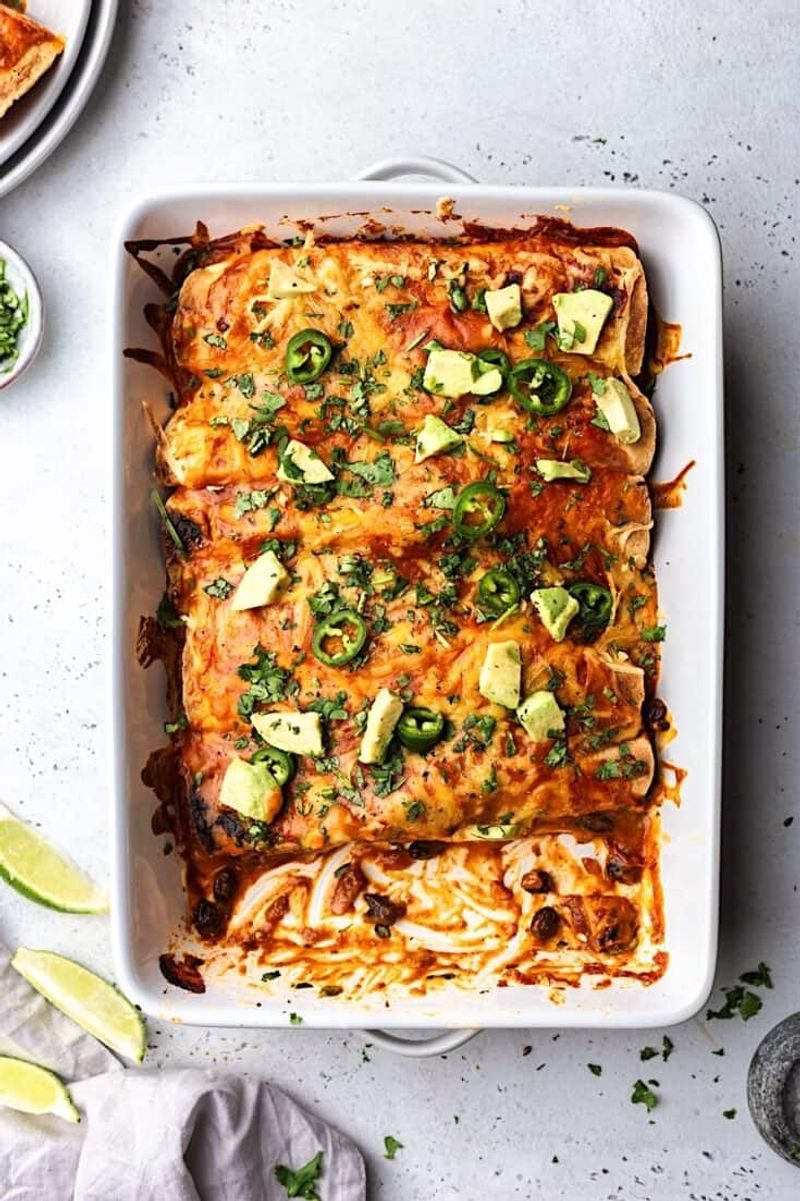 Sweet Potato And Black Bean Enchiladas