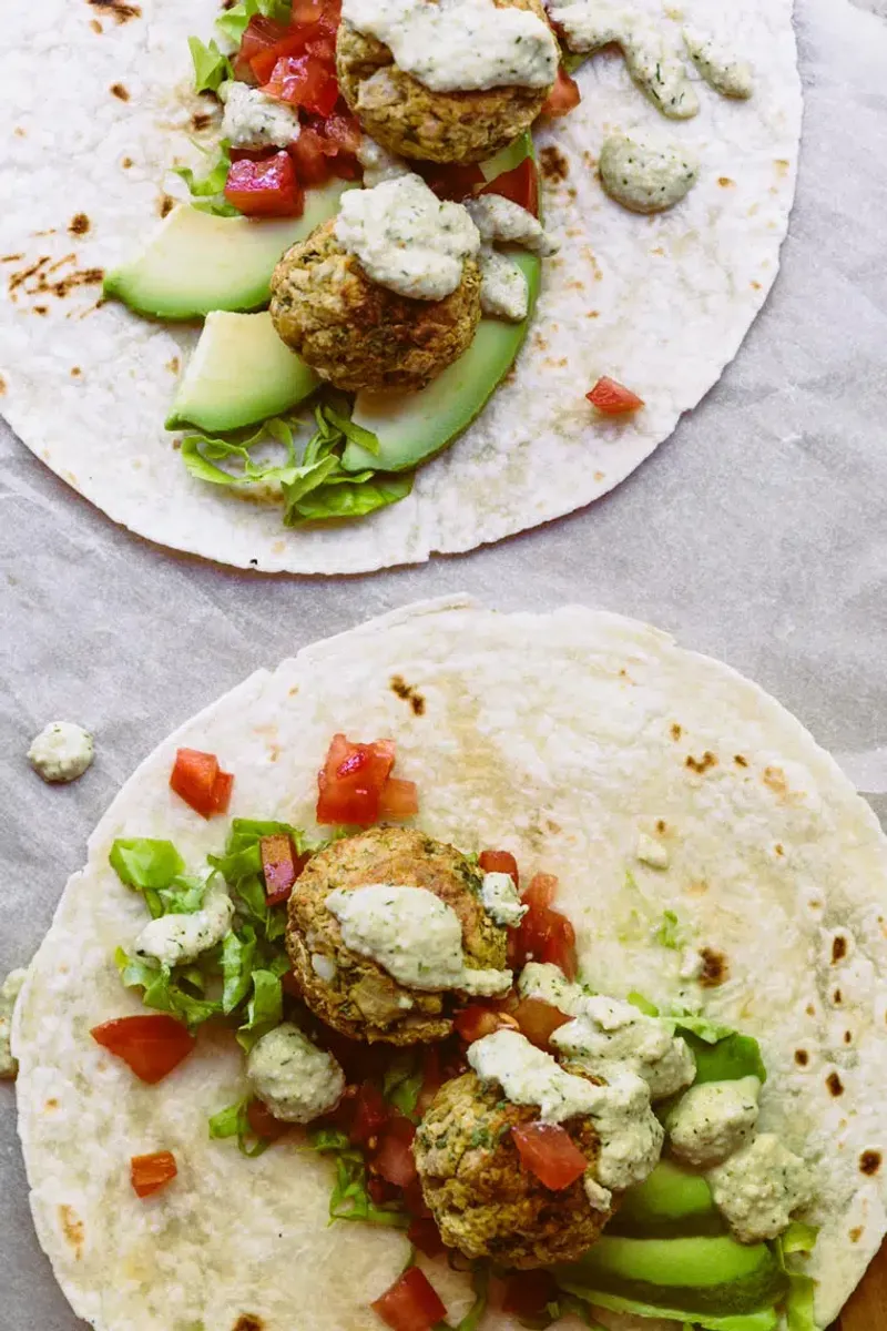 Falafel Tacos With Tahini Sauce