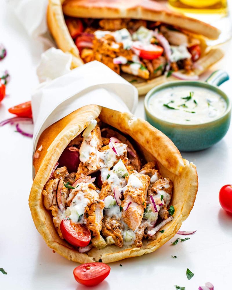 Greek Gyro Wraps With Tzatziki