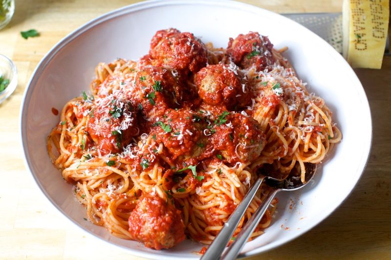 California Pizza Kitchen's Spaghetti & Chicken Meatballs