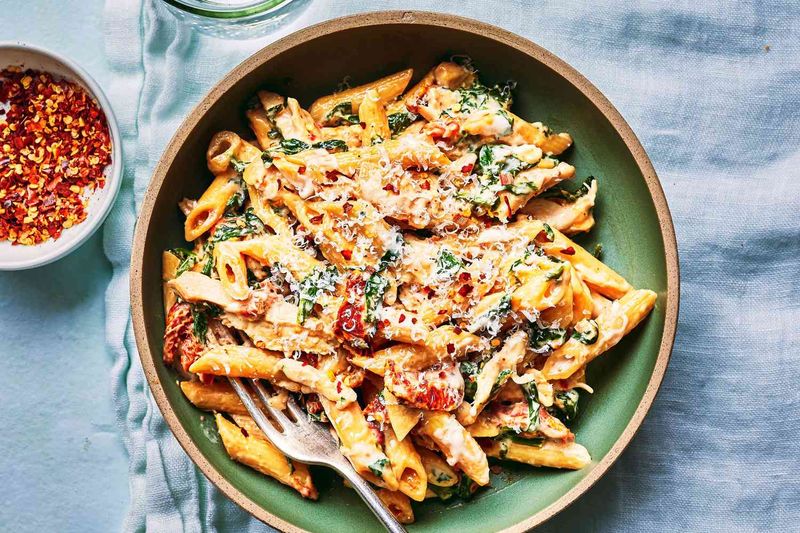 Spinach And Sun-Dried Tomato Pasta Salad
