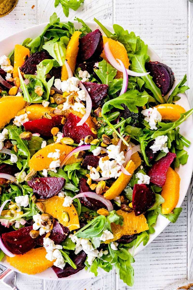 Roasted Beet And Orange Salad With Pistachios