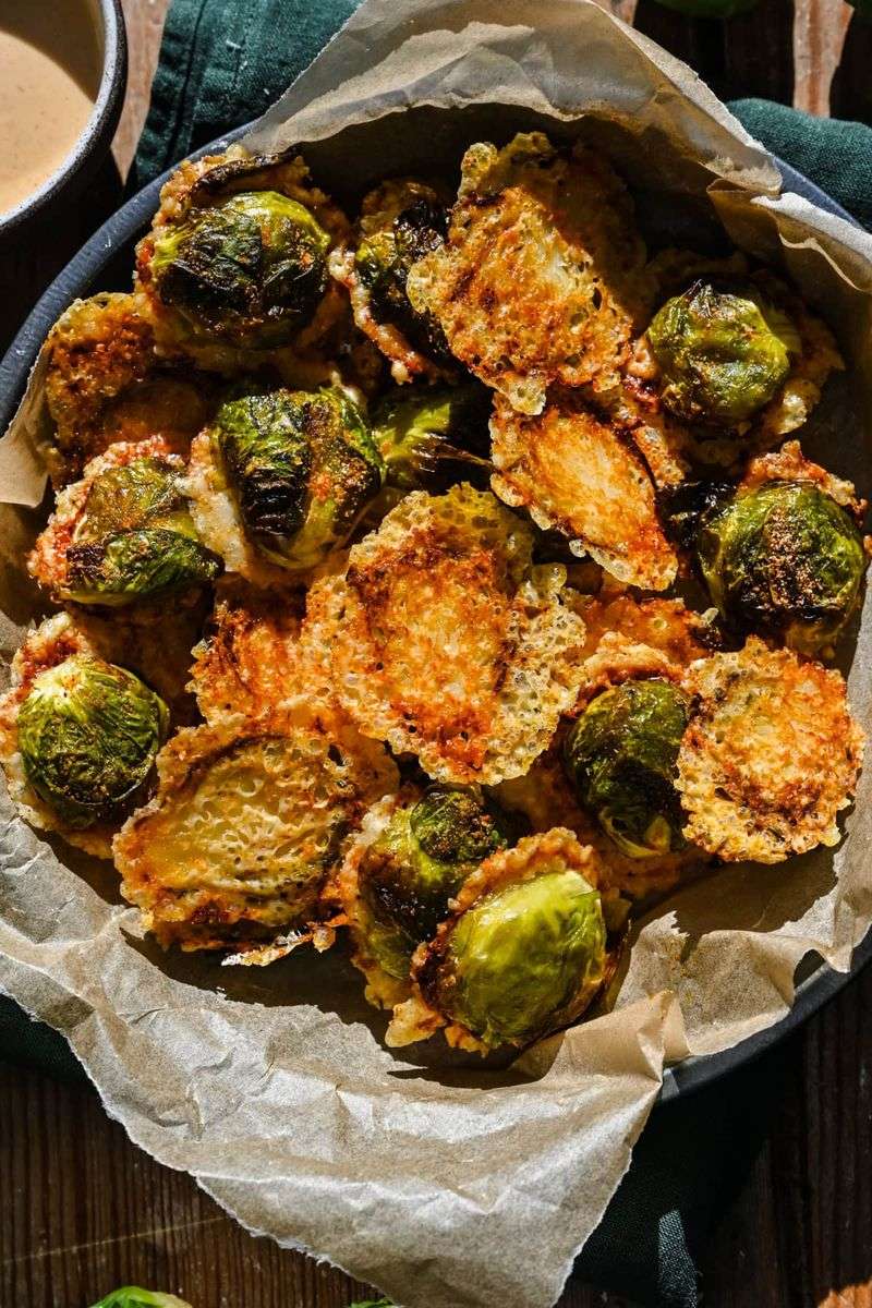 Parmesan-Crusted Brussels Sprouts Chips