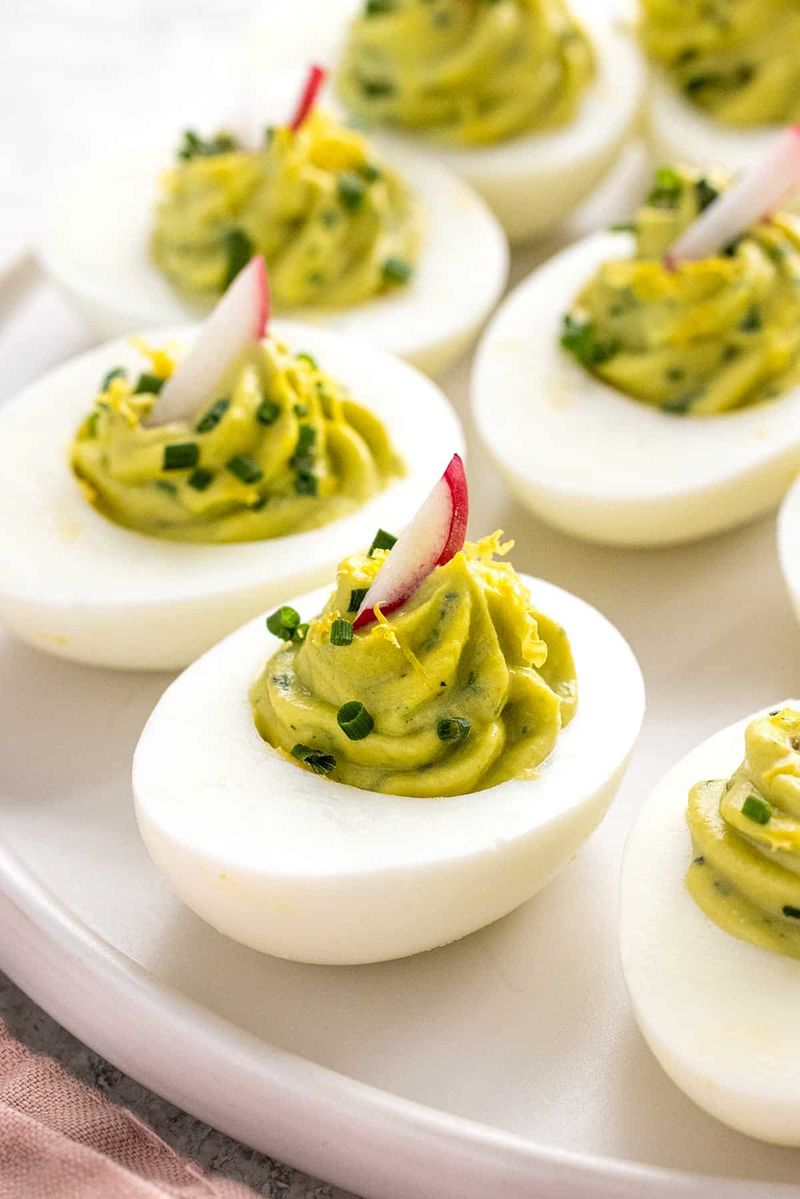 Avocado Lime Deviled Eggs