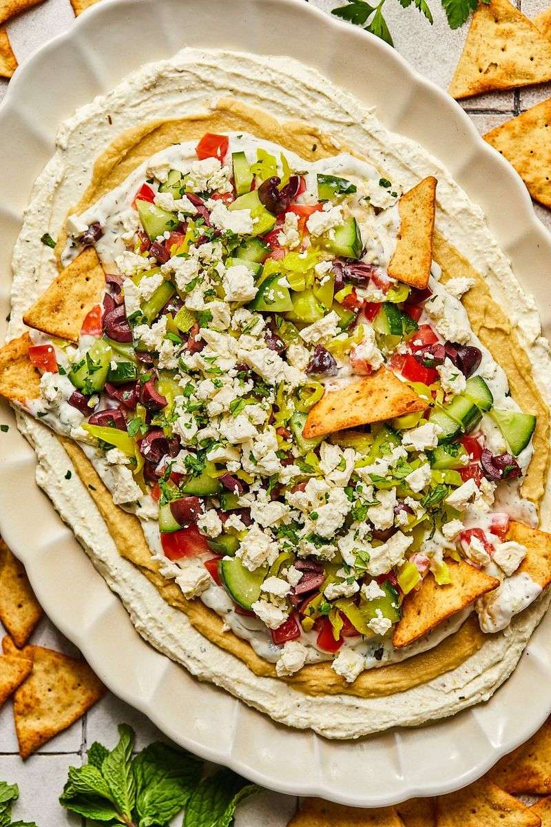 Mediterranean Feta Cream Cheese Dip