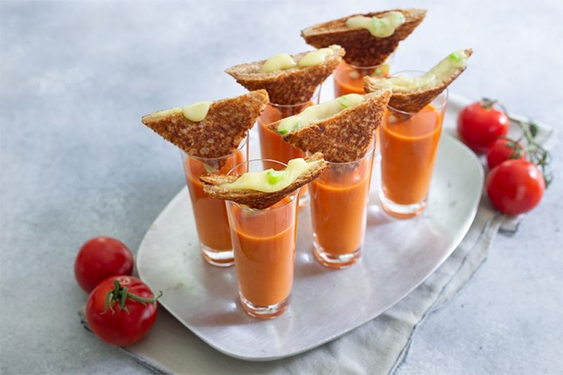 Mini Grilled Cheese Triangles
