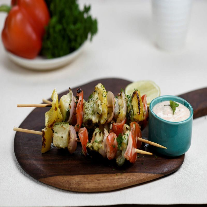 Moroccan Spiced Chickpea & Vegetable Kebabs