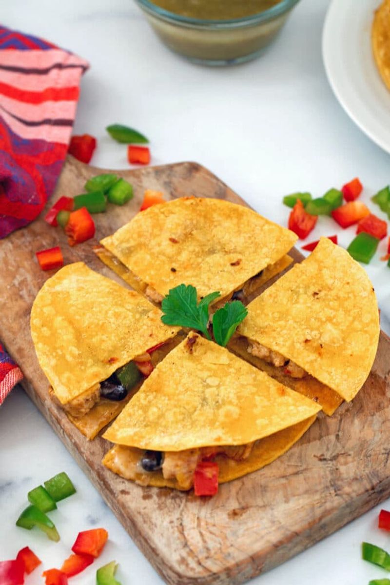 Veggie-Packed Quesadillas On Corn Tortillas