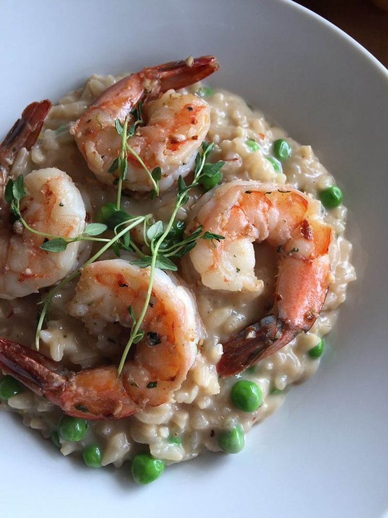 Prawn Risotto With Peas