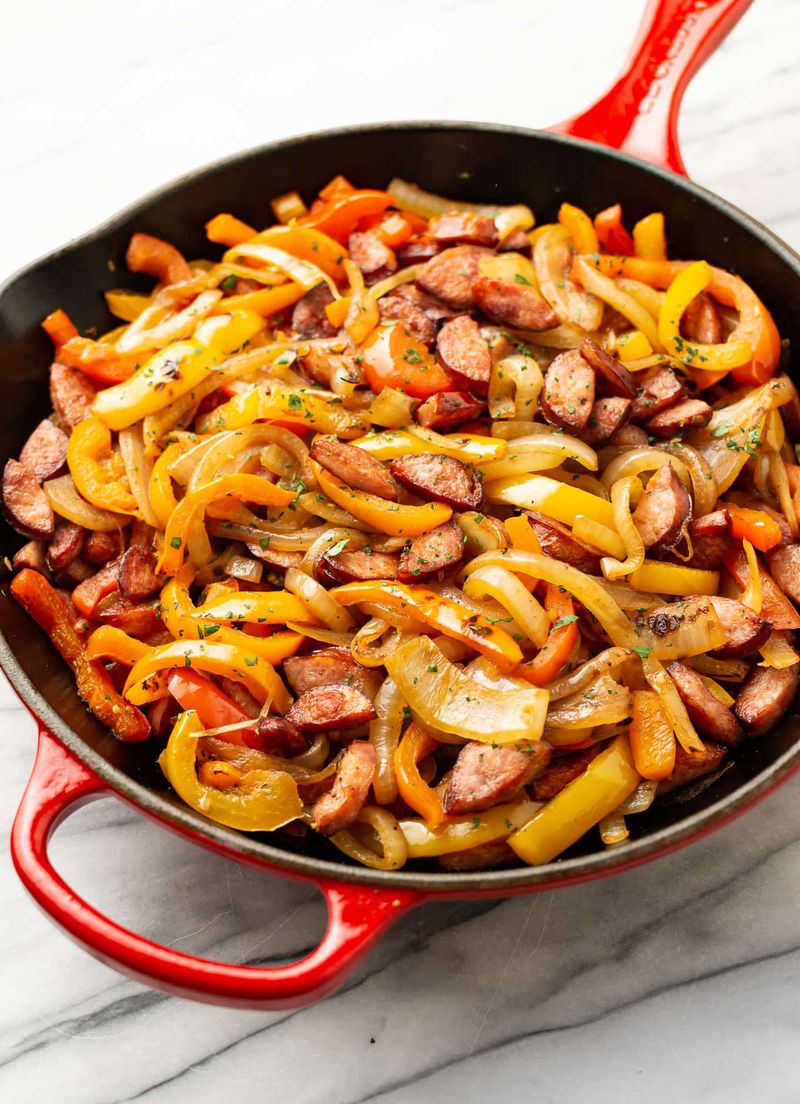 Sausage And Peppers Skillet