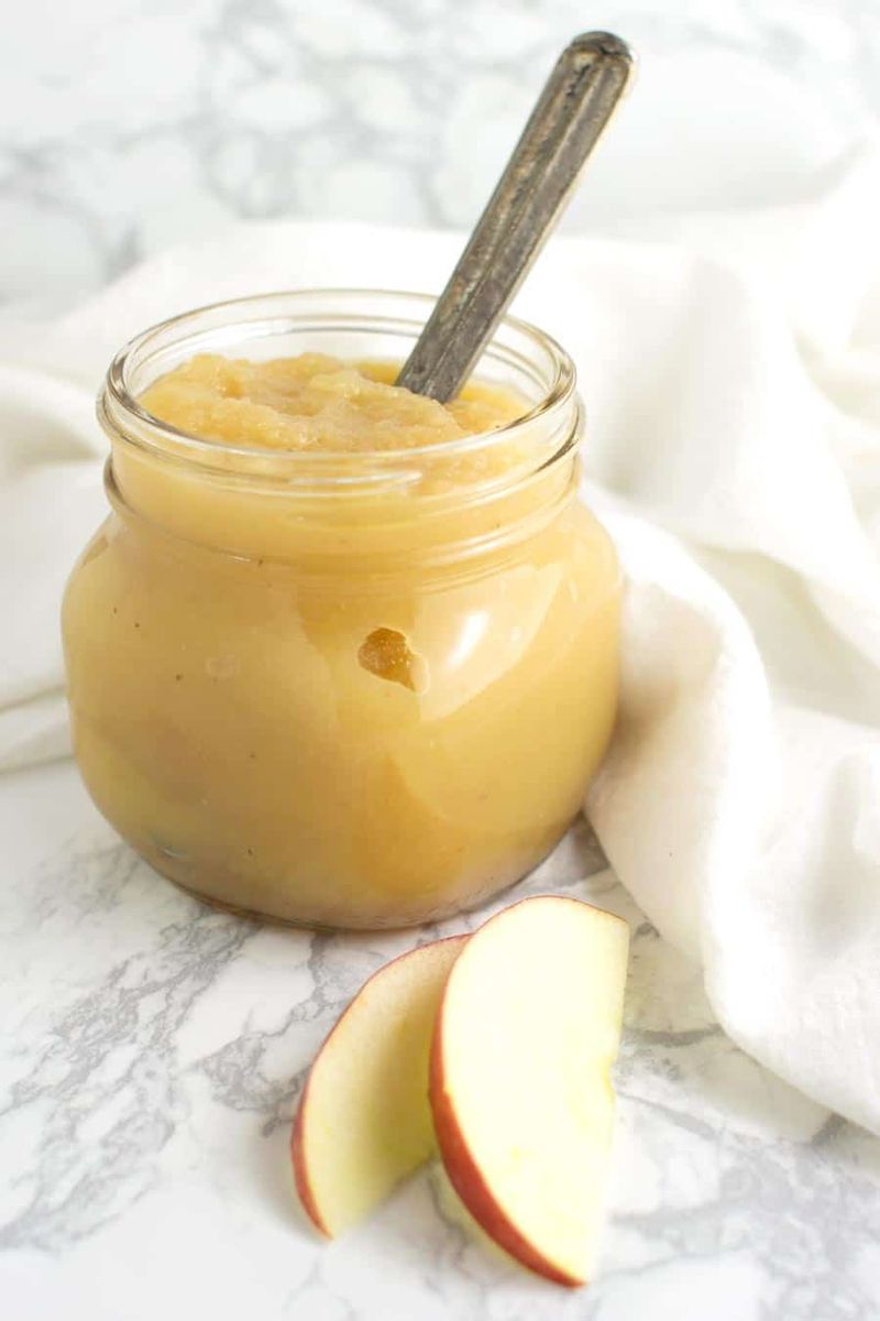Homemade Applesauce With A Dash Of Vanilla