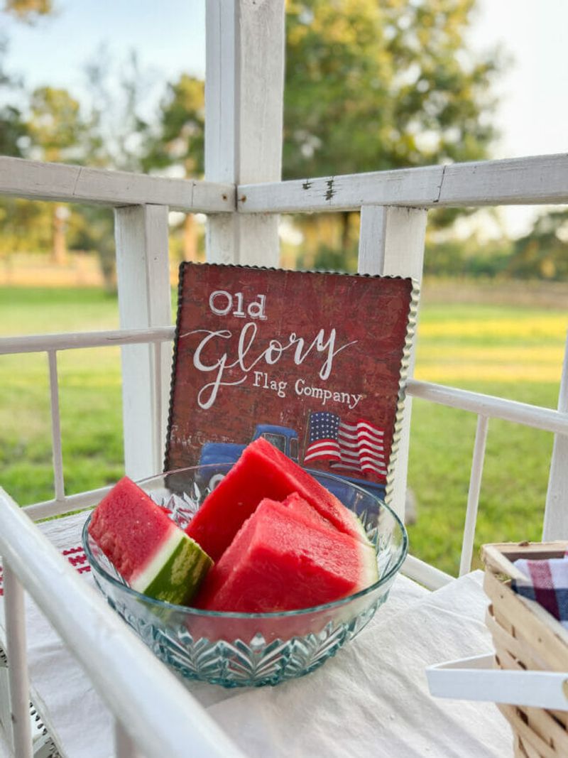Watermelon On The Porch Steps