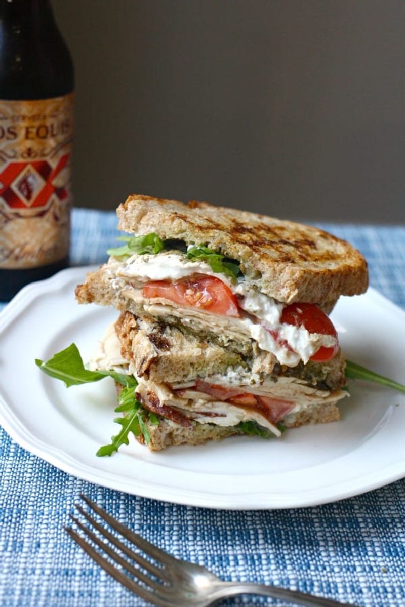 Basil Pesto Grilled Cheese