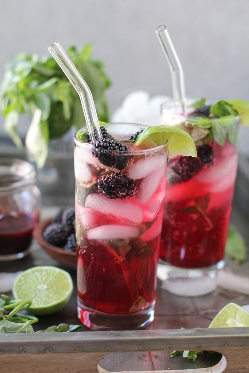 Basil Blackberry Mojito