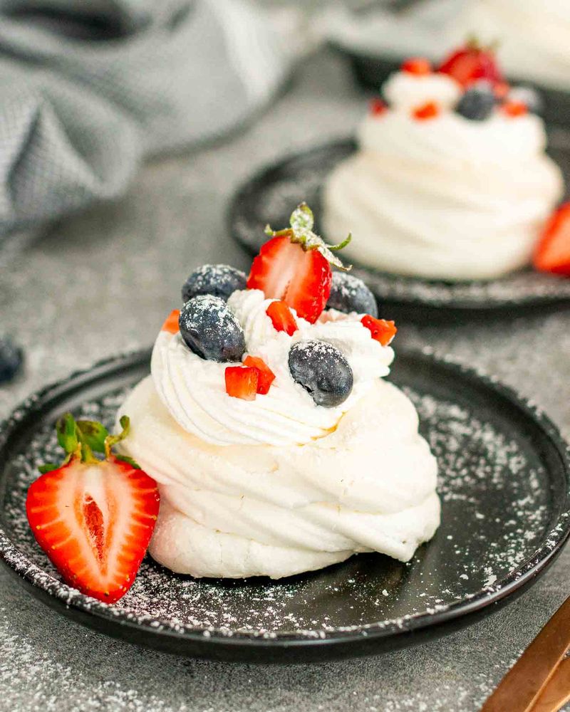 Mini Pavlovas With Spring Berries