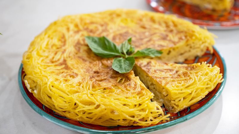 Leftover Pasta Frittata Transformation