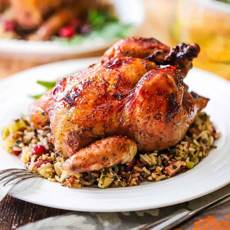 Citrus-Glazed Cornish Game Hens
