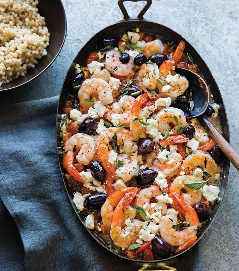 Mediterranean Scampi With Feta And Olives