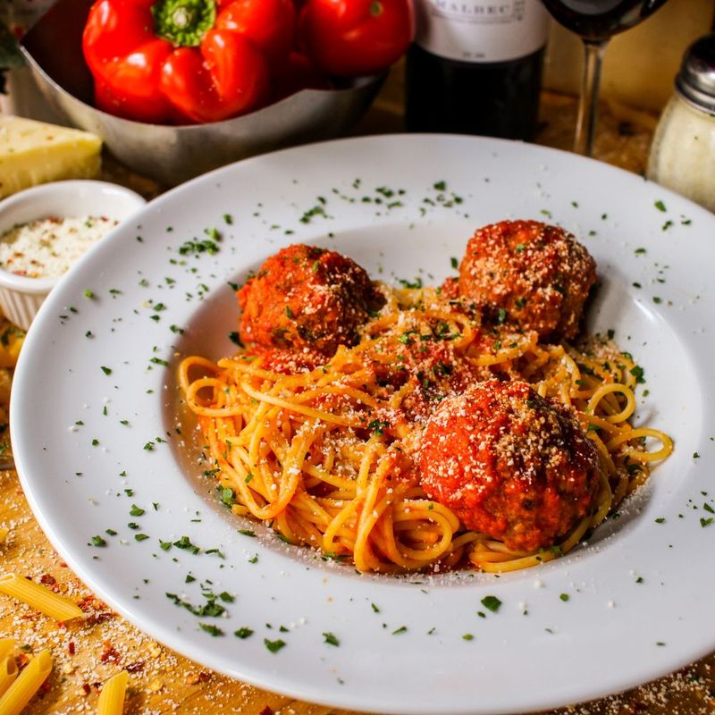 Mellow Mushroom's Meatball Hoagie Spaghetti Bowl