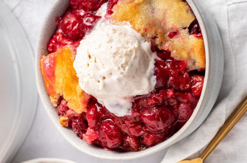 Cherry Vanilla Cobbler