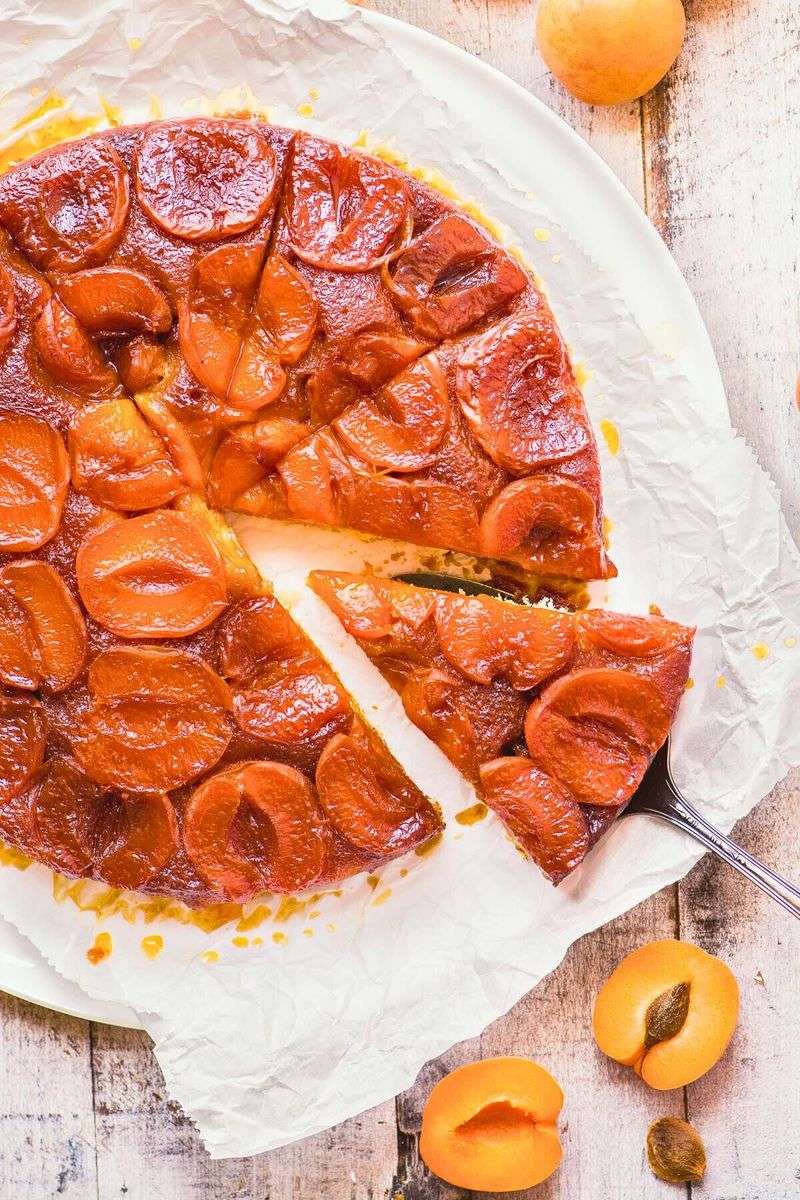 Apricot Almond Upside-Down Cake