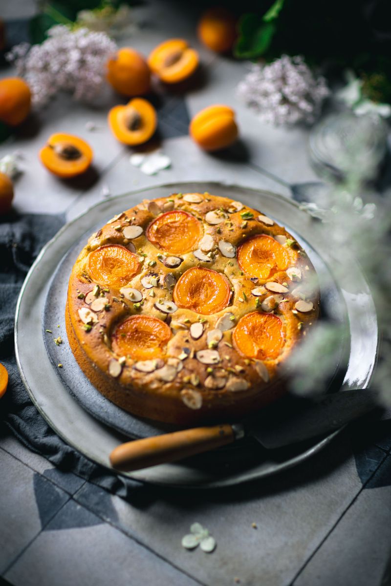 Almond Cake With Apricot Glaze