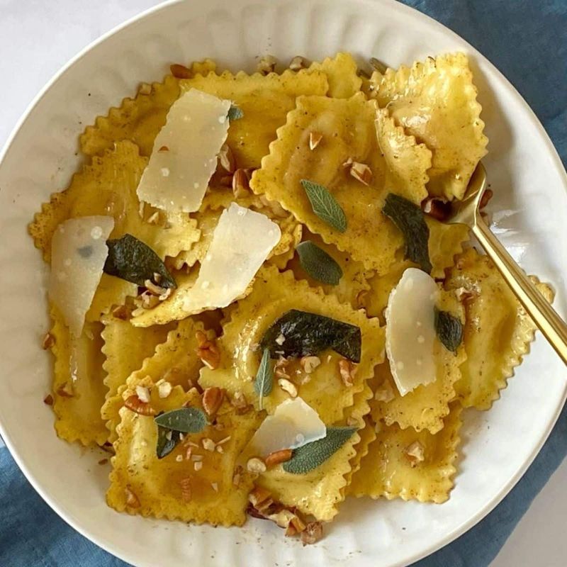 Butternut Squash Ravioli With Brown Butter Sage Sauce