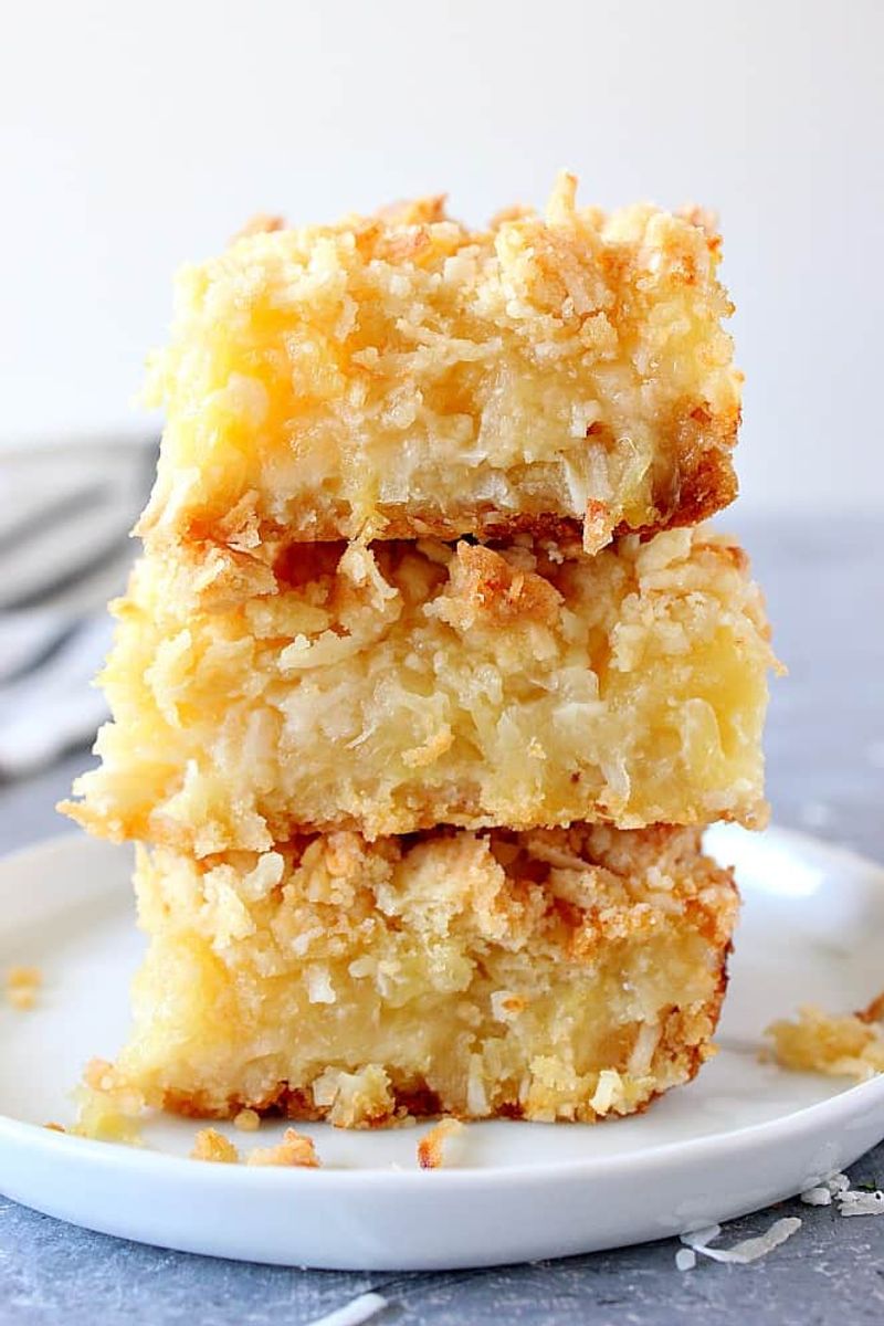 Caramelized Pineapple Coconut Bars