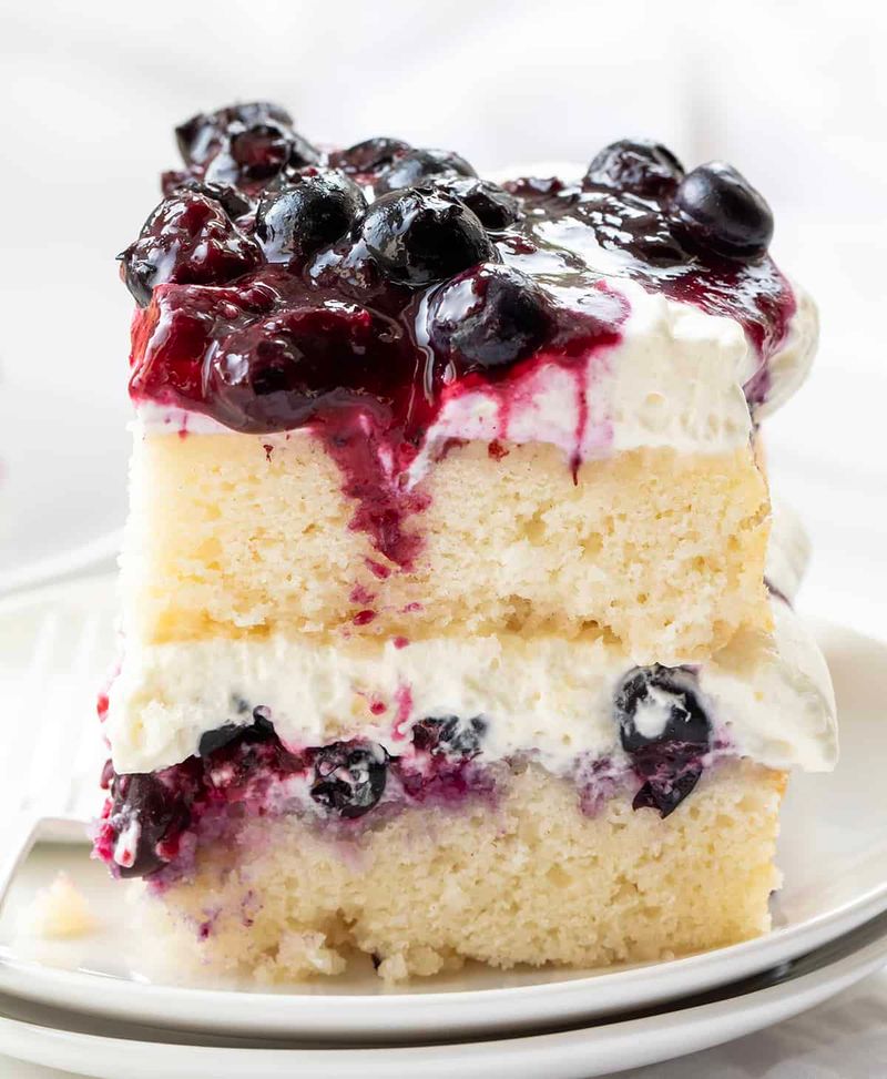 Blueberry Shortcake With Whipped Cream