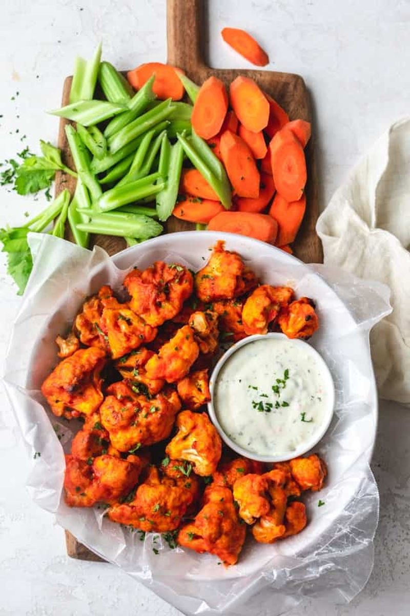 Crispy Buffalo Cauliflower Bites