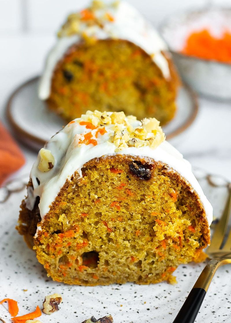 Carrot Cake Bundt With Cream Cheese Glaze