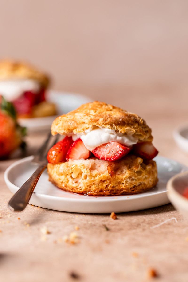 Strawberry Shortcake With Mint
