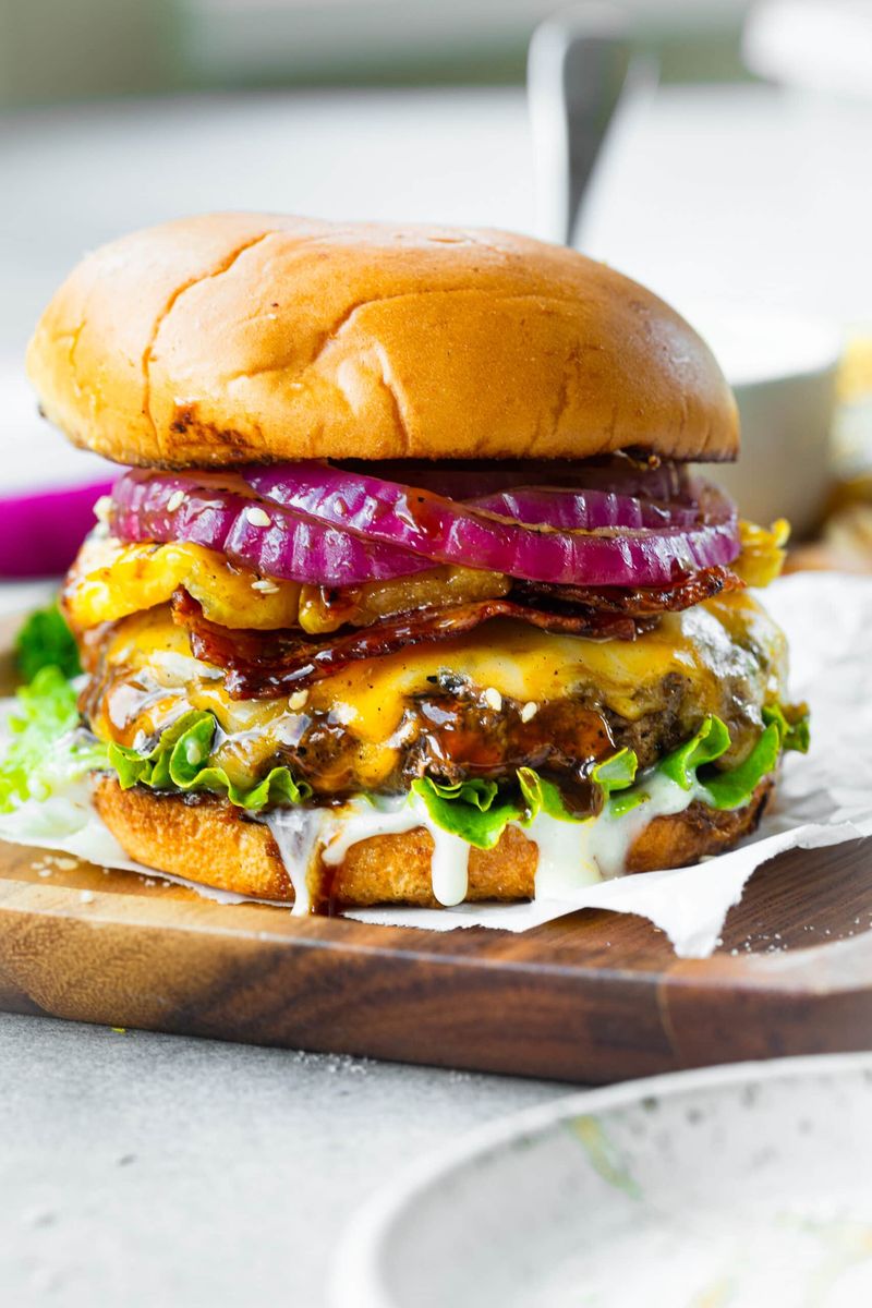 Pineapple-Stuffed Burgers