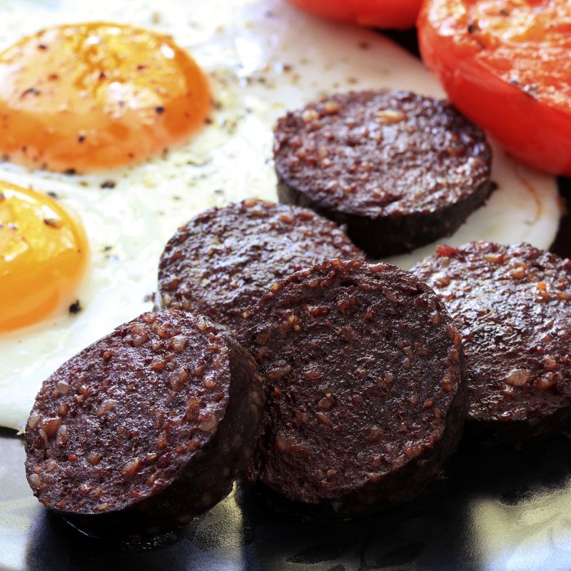 Breakfast Steak With Blood Pudding