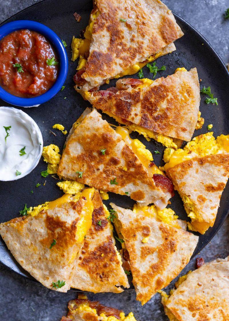 Breakfast Quesadilla Triangles