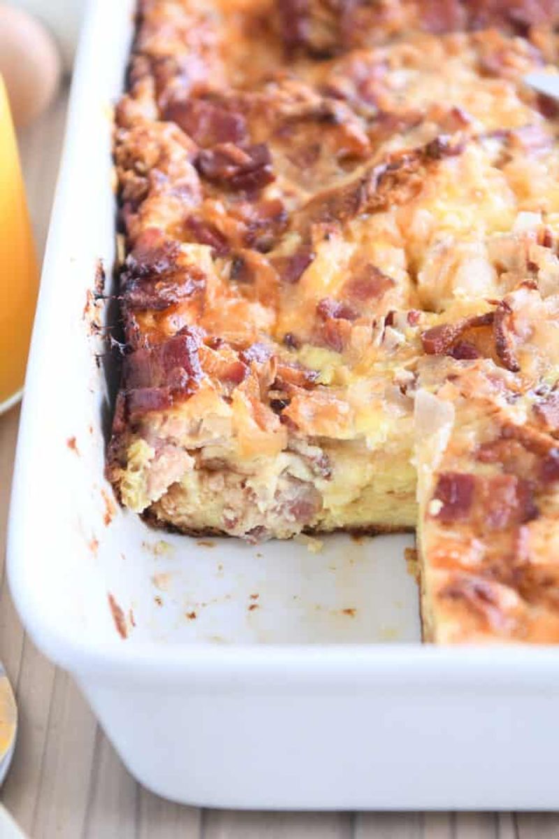 Ham And Cheese Croissant Casserole