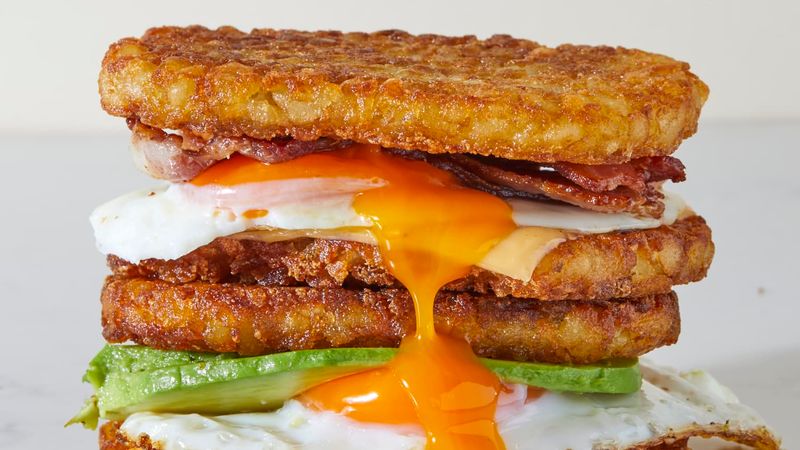 Waffled Omelette Sandwiches