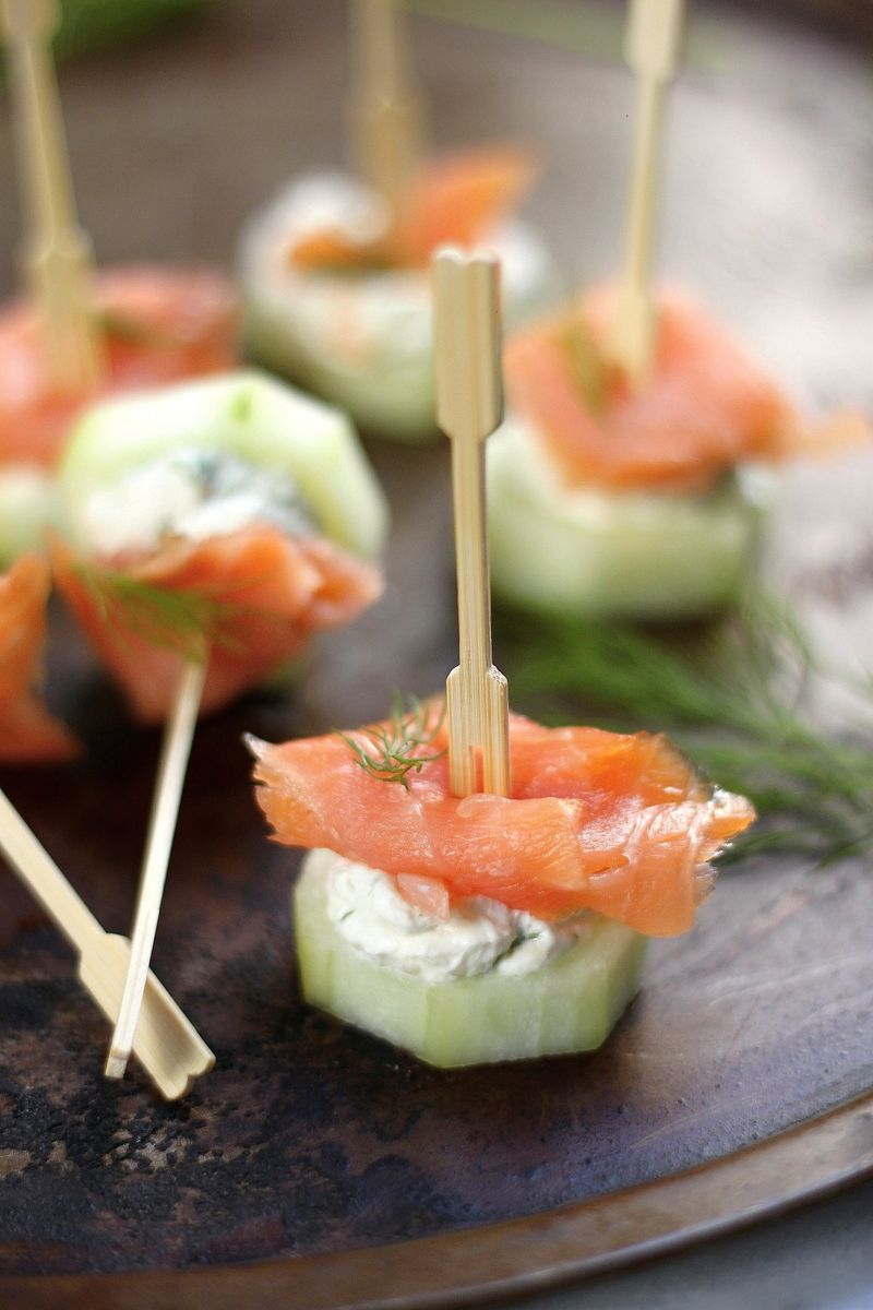 Smoked Salmon Cucumber Rounds