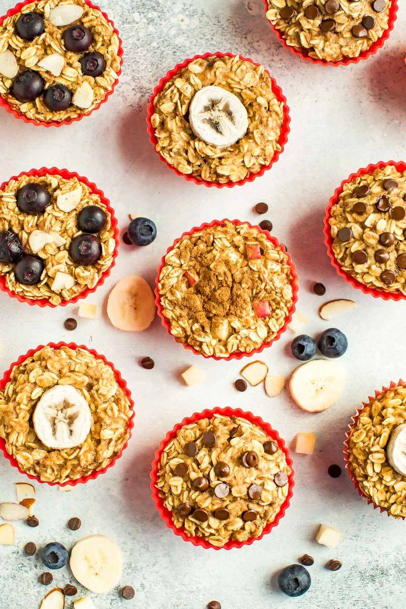 Baked Oatmeal Cups Three Ways