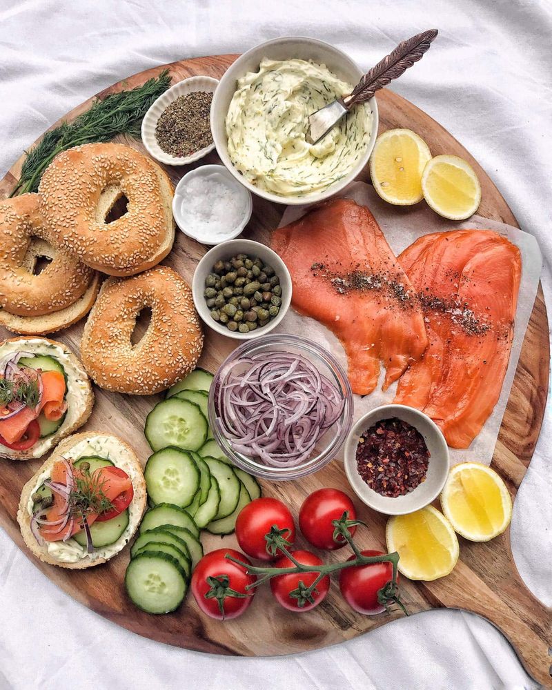 Smoked Salmon Bagel Board